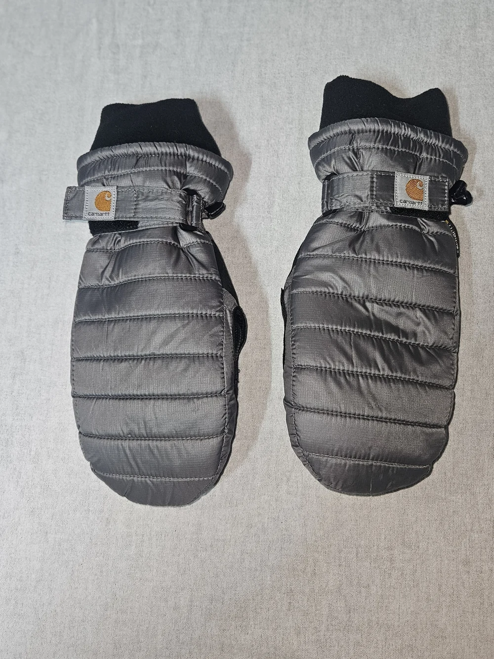Carhartt Quilted Mittens in Charcoal Gray
